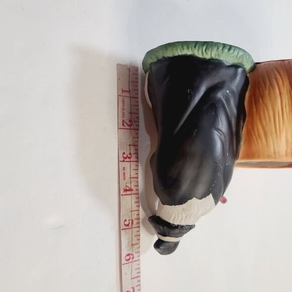 Vintage Halloween Witch Pumpkin Ceramic Tea Light Candle Holder - Picture 10 of 16